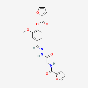 4-[(E)-({2-[(Furan-2-YL)formamido]acetamido}imino)methyl]-2-methoxyphenyl furan-2-carboxylate