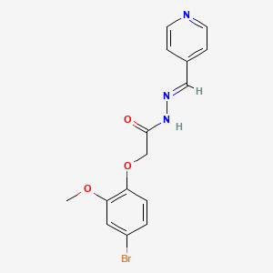 2-(4-bromo-2-methoxyphenoxy)-N'-[(E)-pyridin-4-ylmethylidene]acetohydrazide