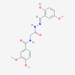 N-({N'-[(E)-(2-Hydroxy-5-methoxyphenyl)methylidene]hydrazinecarbonyl}methyl)-3,4-dimethoxybenzamide