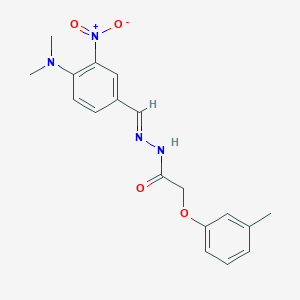 molecular formula C18H20N4O4 B11556047 N'-[(E)-[4-(Dimethylamino)-3-nitrophenyl]methylidene]-2-(3-methylphenoxy)acetohydrazide 