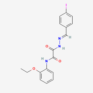 molecular formula C17H16IN3O3 B11556055 N-(2-ethoxyphenyl)-2-[(2E)-2-(4-iodobenzylidene)hydrazinyl]-2-oxoacetamide 