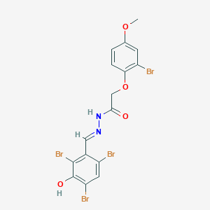 2-(2-bromo-4-methoxyphenoxy)-N'-[(E)-(2,4,6-tribromo-3-hydroxyphenyl)methylidene]acetohydrazide