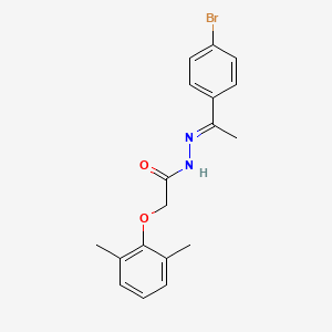 molecular formula C18H19BrN2O2 B11556079 N'-[(1E)-1-(4-bromophenyl)ethylidene]-2-(2,6-dimethylphenoxy)acetohydrazide 