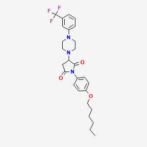 1-[4-(Hexyloxy)phenyl]-3-{4-[3-(trifluoromethyl)phenyl]piperazin-1-yl}pyrrolidine-2,5-dione