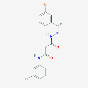 3-[(2Z)-2-(3-bromobenzylidene)hydrazinyl]-N-(3-chlorophenyl)-3-oxopropanamide