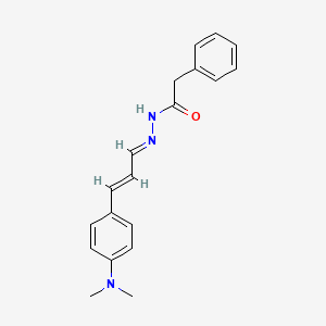 molecular formula C19H21N3O B11556117 N'-[(1E,2E)-3-[4-(Dimethylamino)phenyl]prop-2-EN-1-ylidene]-2-phenylacetohydrazide 