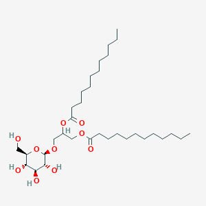 molecular formula C33H62O10 B115562 1,2-Di-O-dodecyl-3-O-(glucopyranosyl)glycerol CAS No. 147514-22-5
