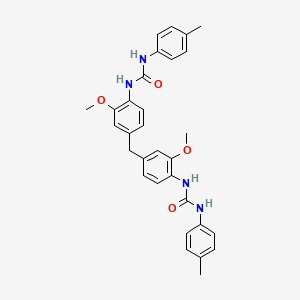 molecular formula C31H32N4O4 B11556211 1,1'-[Methanediylbis(2-methoxybenzene-4,1-diyl)]bis[3-(4-methylphenyl)urea] 