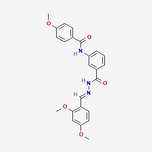 N-(3-{[(2E)-2-(2,4-dimethoxybenzylidene)hydrazinyl]carbonyl}phenyl)-4-methoxybenzamide