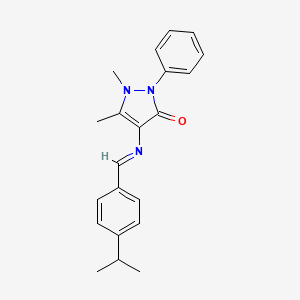 4-{[(E)-(4-isopropylphenyl)methylidene]amino}-1,5-dimethyl-2-phenyl-1,2-dihydro-3H-pyrazol-3-one