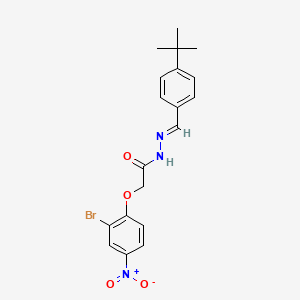 molecular formula C19H20BrN3O4 B11556244 2-(2-bromo-4-nitrophenoxy)-N'-[(E)-(4-tert-butylphenyl)methylidene]acetohydrazide 