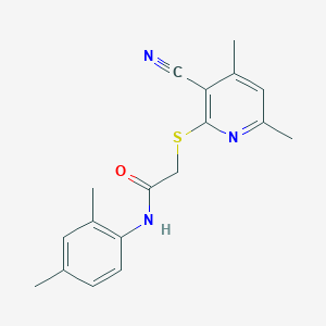 2-[(3-cyano-4,6-dimethylpyridin-2-yl)sulfanyl]-N-(2,4-dimethylphenyl)acetamide