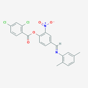 4-{(E)-[(2,5-dimethylphenyl)imino]methyl}-2-nitrophenyl 2,4-dichlorobenzoate