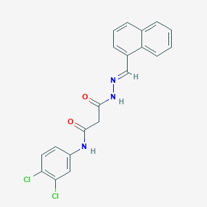 N-(3,4-dichlorophenyl)-3-[(2E)-2-(naphthalen-1-ylmethylidene)hydrazinyl]-3-oxopropanamide