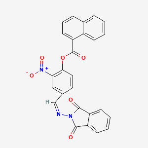 molecular formula C26H15N3O6 B11556341 4-{(Z)-[(1,3-dioxo-1,3-dihydro-2H-isoindol-2-yl)imino]methyl}-2-nitrophenyl naphthalene-1-carboxylate 