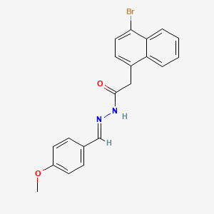 2-(4-bromonaphthalen-1-yl)-N'-[(E)-(4-methoxyphenyl)methylidene]acetohydrazide