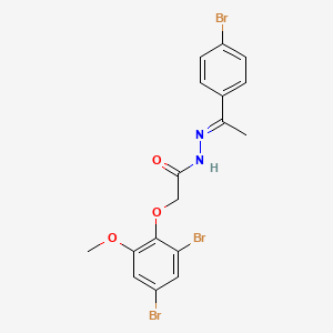 N'-[(1E)-1-(4-bromophenyl)ethylidene]-2-(2,4-dibromo-6-methoxyphenoxy)acetohydrazide