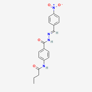 N-(4-{[(2E)-2-(4-nitrobenzylidene)hydrazinyl]carbonyl}phenyl)butanamide