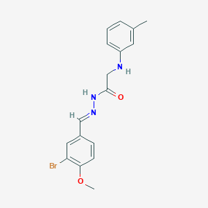 N'-[(E)-(3-Bromo-4-methoxyphenyl)methylidene]-2-[(3-methylphenyl)amino]acetohydrazide