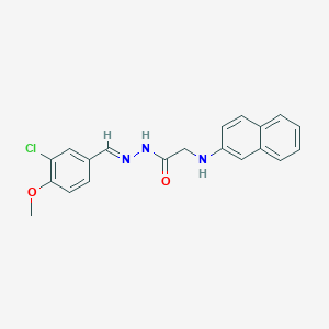 molecular formula C20H18ClN3O2 B11556443 N'-[(E)-(3-Chloro-4-methoxyphenyl)methylidene]-2-[(naphthalen-2-YL)amino]acetohydrazide 