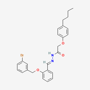 N'-[(E)-{2-[(3-bromobenzyl)oxy]phenyl}methylidene]-2-(4-butylphenoxy)acetohydrazide