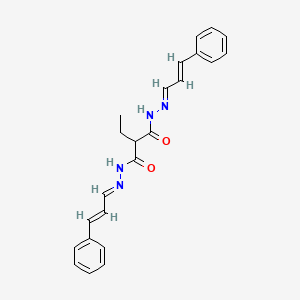 2-ethyl-N'~1~,N'~3~-bis[(1E,2E)-3-phenylprop-2-en-1-ylidene]propanedihydrazide