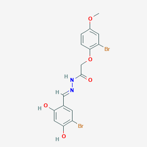 N'-[(E)-(5-bromo-2,4-dihydroxyphenyl)methylidene]-2-(2-bromo-4-methoxyphenoxy)acetohydrazide