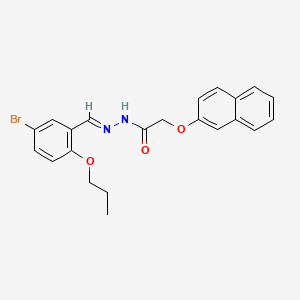 N'-[(E)-(5-Bromo-2-propoxyphenyl)methylidene]-2-(naphthalen-2-yloxy)acetohydrazide