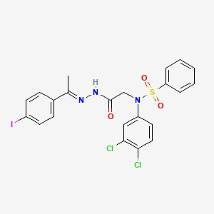 N-(3,4-Dichlorophenyl)-N-({N'-[(1E)-1-(4-iodophenyl)ethylidene]hydrazinecarbonyl}methyl)benzenesulfonamide