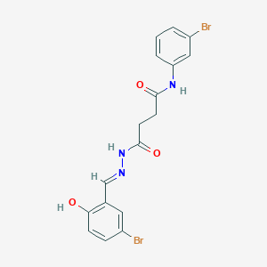 4-[(2E)-2-(5-bromo-2-hydroxybenzylidene)hydrazinyl]-N-(3-bromophenyl)-4-oxobutanamide