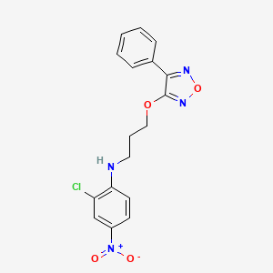 2-chloro-4-nitro-N-{3-[(4-phenyl-1,2,5-oxadiazol-3-yl)oxy]propyl}aniline