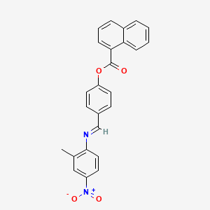 4-[(E)-[(2-Methyl-4-nitrophenyl)imino]methyl]phenyl naphthalene-1-carboxylate