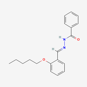 molecular formula C19H22N2O2 B11556629 N'-[(E)-[2-(Pentyloxy)phenyl]methylidene]benzohydrazide 