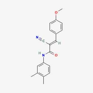 molecular formula C19H18N2O2 B11556636 (2E)-2-cyano-N-(3,4-dimethylphenyl)-3-(4-methoxyphenyl)prop-2-enamide 