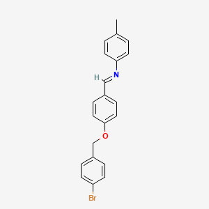 N-[(E)-{4-[(4-bromobenzyl)oxy]phenyl}methylidene]-4-methylaniline