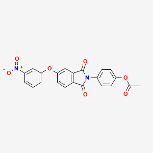 4-[5-(3-nitrophenoxy)-1,3-dioxo-1,3-dihydro-2H-isoindol-2-yl]phenyl acetate