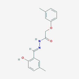 molecular formula C17H18N2O3 B11556672 N'-[(E)-(2-hydroxy-5-methylphenyl)methylidene]-2-(3-methylphenoxy)acetohydrazide 