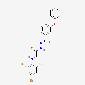 N'-[(E)-(3-Phenoxyphenyl)methylidene]-2-[(2,4,6-tribromophenyl)amino]acetohydrazide