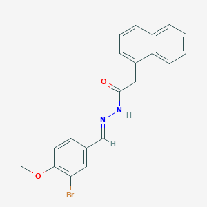 molecular formula C20H17BrN2O2 B11556708 N'-[(E)-(3-bromo-4-methoxyphenyl)methylidene]-2-(naphthalen-1-yl)acetohydrazide 