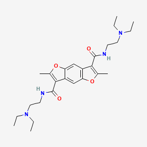 3-N,7-N-bis[2-(diethylamino)ethyl]-2,6-dimethylfuro[2,3-f][1]benzofuran-3,7-dicarboxamide