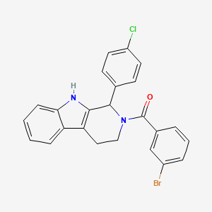 (3-bromophenyl)[1-(4-chlorophenyl)-1,3,4,9-tetrahydro-2H-beta-carbolin-2-yl]methanone