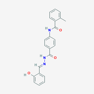 N-(4-{[(2E)-2-(2-hydroxybenzylidene)hydrazinyl]carbonyl}phenyl)-2-methylbenzamide