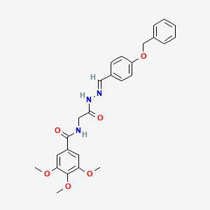 N(2(2-(4-(Benzyloxy)benzylidene)hydrazino)-2-oxoethyl)-3,4,5-trimethoxybenzamide