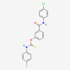 O-{3-[(4-chlorophenyl)carbamoyl]phenyl} (4-iodophenyl)carbamothioate