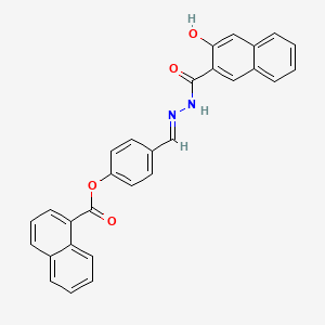 4-{(E)-[2-(3-hydroxy-2-naphthoyl)hydrazono]methyl}phenyl 1-naphthoate