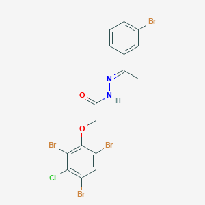 N'-[(1E)-1-(3-bromophenyl)ethylidene]-2-(2,4,6-tribromo-3-chlorophenoxy)acetohydrazide