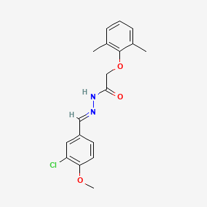 N'-[(E)-(3-chloro-4-methoxyphenyl)methylidene]-2-(2,6-dimethylphenoxy)acetohydrazide