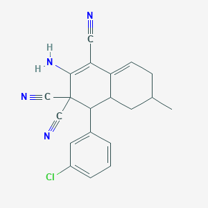 2-amino-4-(3-chlorophenyl)-6-methyl-4a,5,6,7-tetrahydronaphthalene-1,3,3(4H)-tricarbonitrile