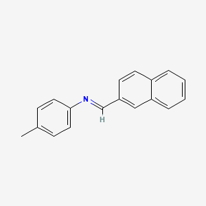 molecular formula C18H15N B11556981 4-methyl-N-[(E)-naphthalen-2-ylmethylidene]aniline 