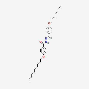 4-(Decyloxy)-N'-[(E)-[4-(heptyloxy)phenyl]methylidene]benzohydrazide